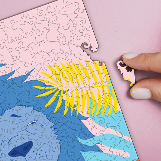 The Yawning Lion Wooden Puzzle