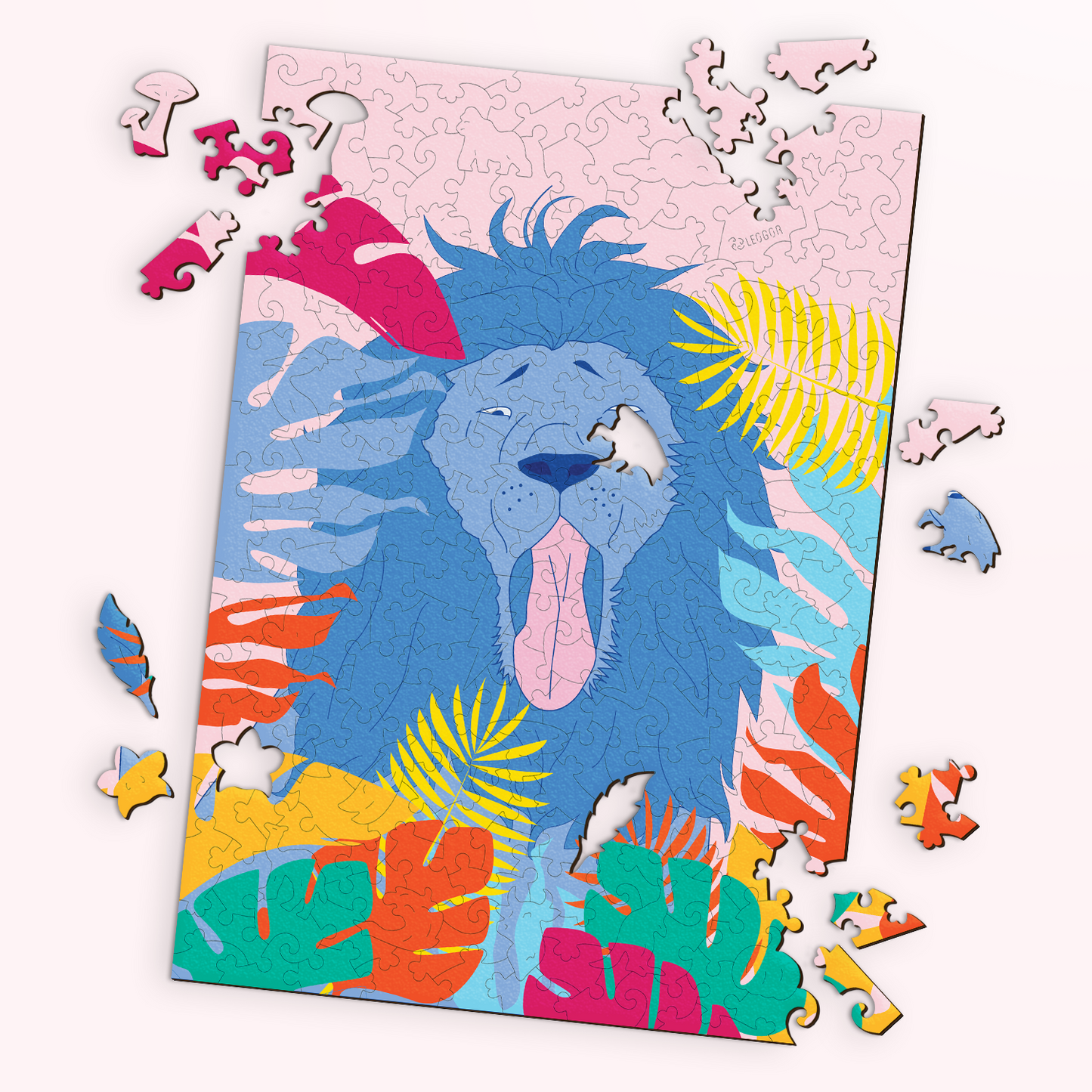 The Yawning Lion Wooden Puzzle