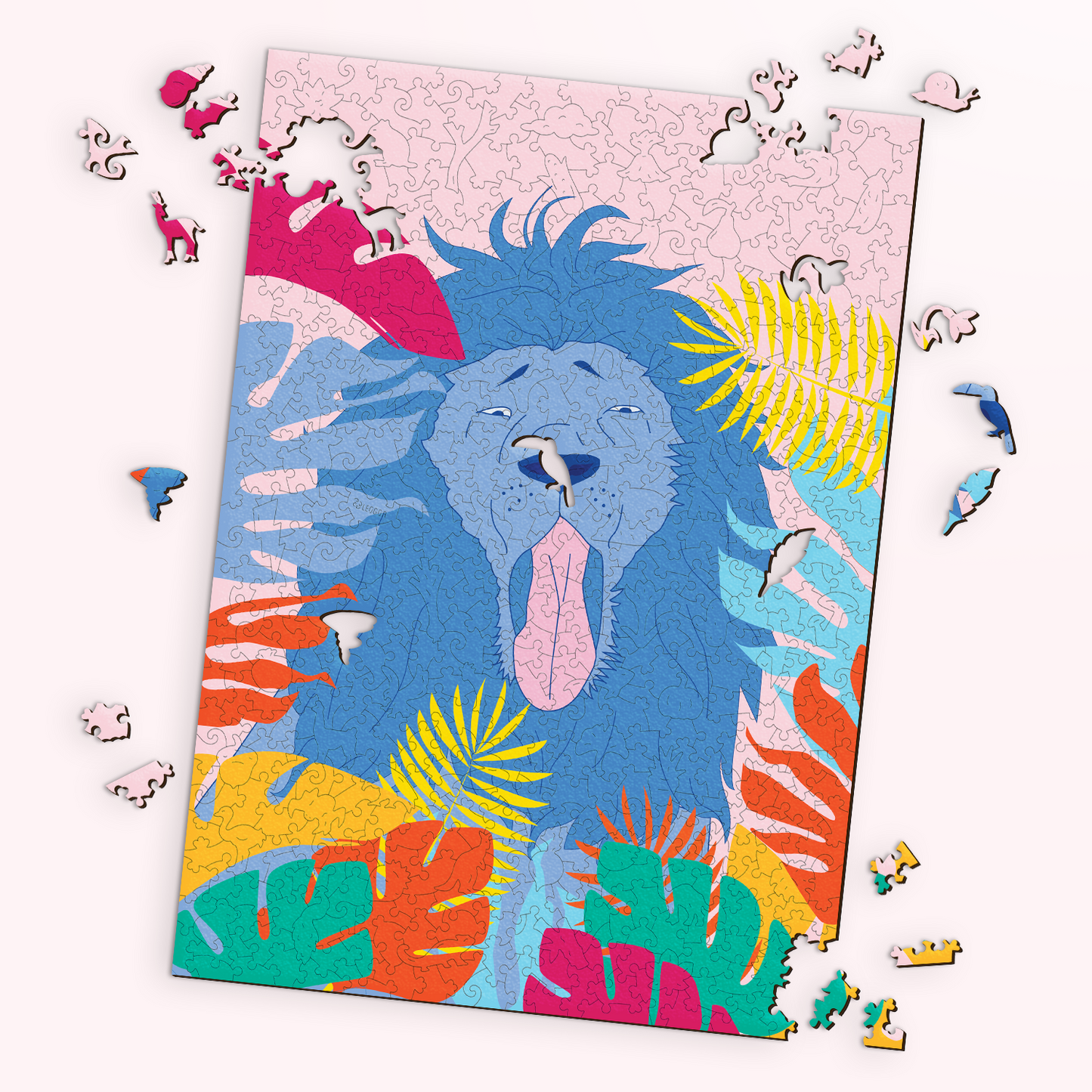 The Yawning Lion Wooden Puzzle