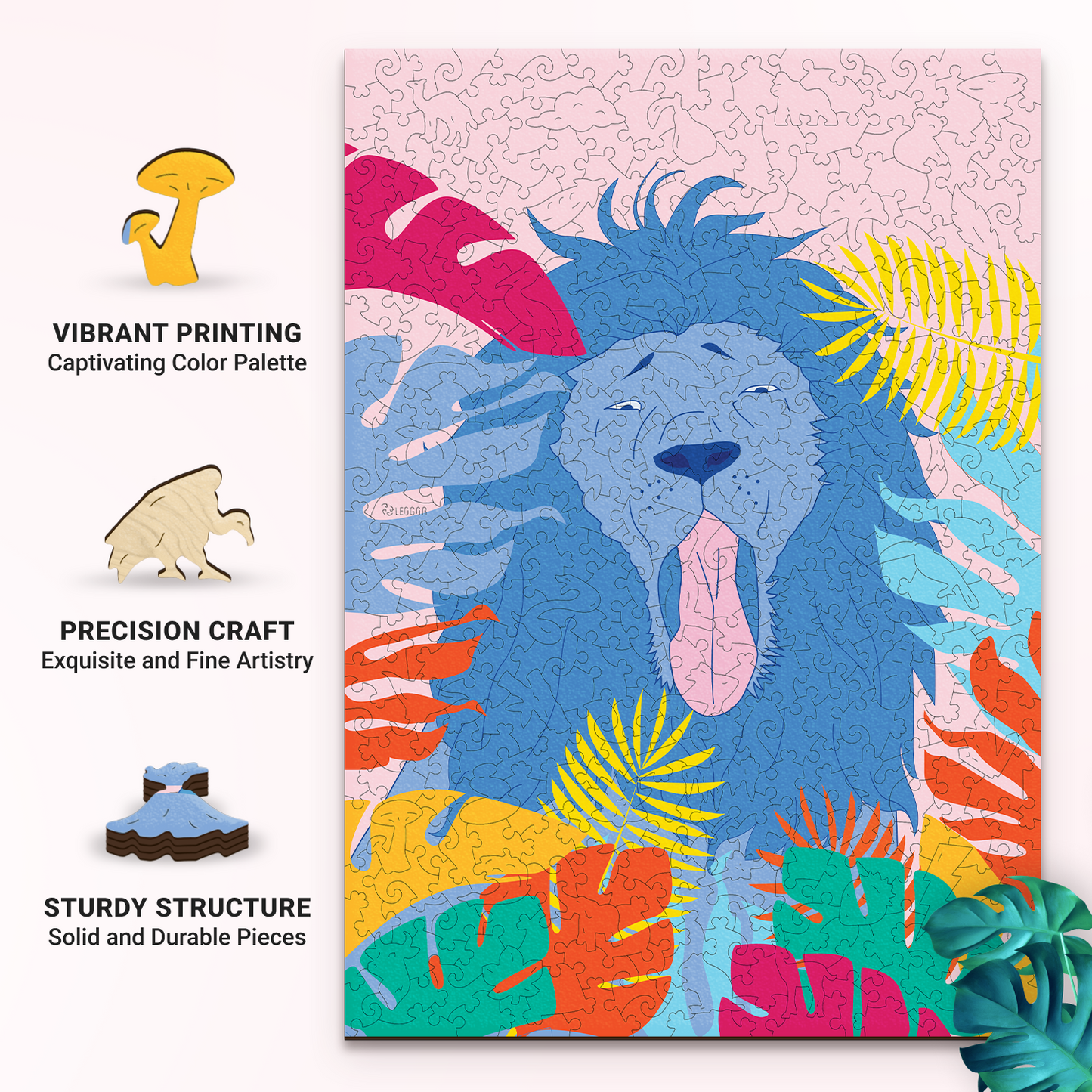 The Yawning Lion Wooden Puzzle