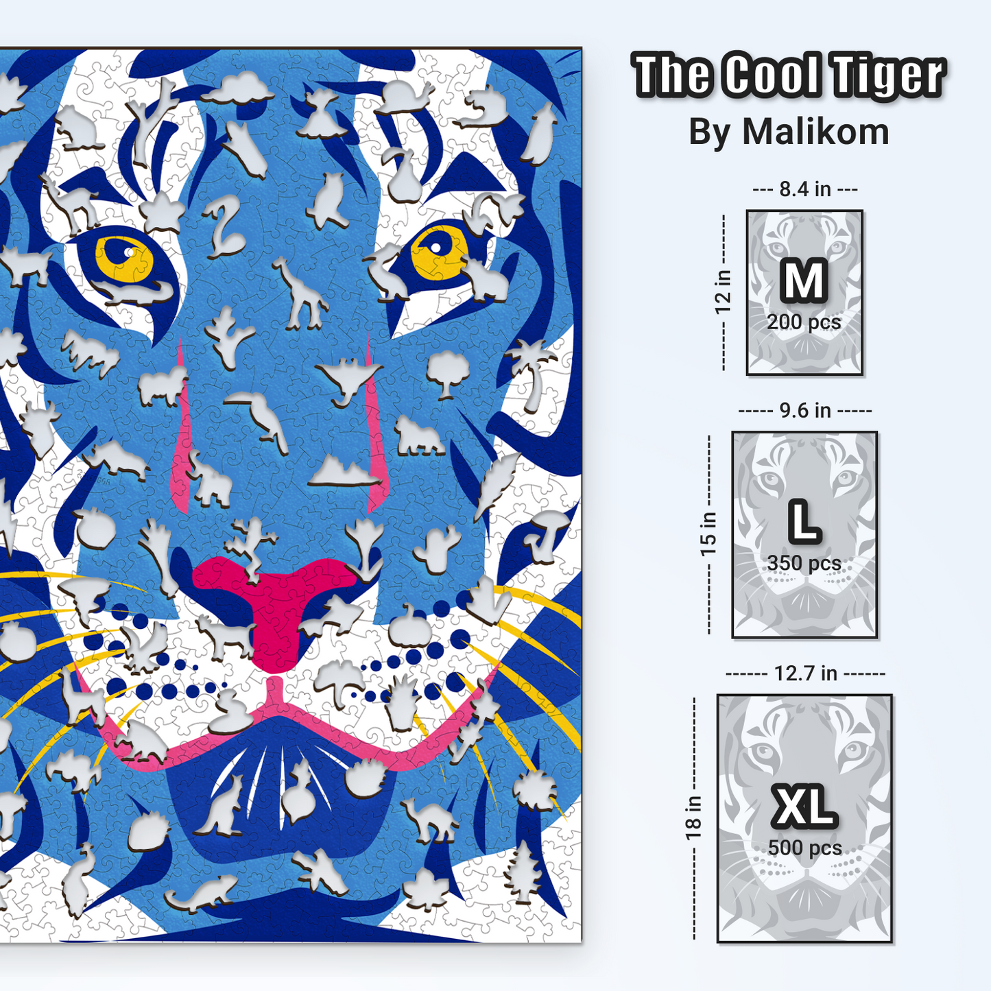 The Cool Tiger Wooden Puzzle