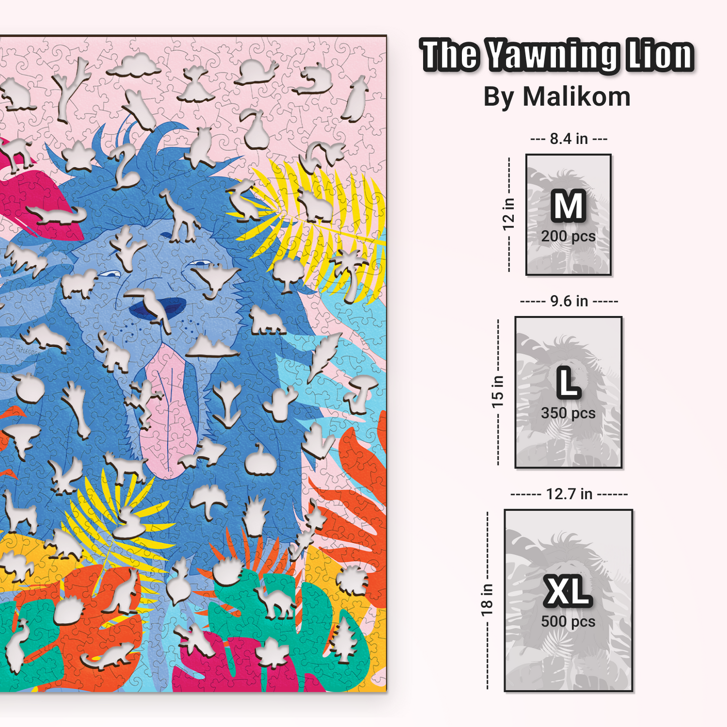 The Yawning Lion Wooden Puzzle